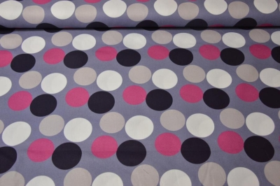 Baumwolle | KIM Punkte groß | bunt grau